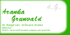 aranka grunvald business card
